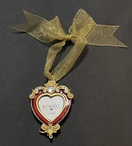 The Bombay Company Heart Shaped Mini Picture Frame 1x1 Ornament Rhinestone - Picture 1 of 10