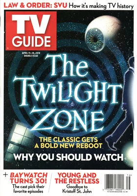 TV Guide Magazine April 15-28 2019 The Twilight Zone Kristoff St. John Baywatch - Image 1 of 2