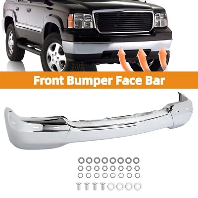 Barra frontal cromada para parachoques GMC Sierra 1500 2500 1999-2002 Yukon 2000-2006 Foto 1 de 4