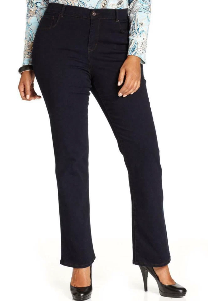 Style & Co Tummy Modern Boot Short Jeans Black 12s