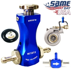 TurbosportX Boost Tee Manual Boost Control Kit MBC BLUE - FAST USA Shipping! - Picture 1 of 3