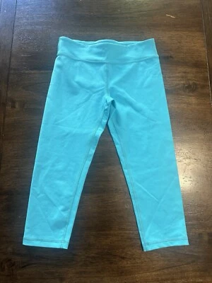 Ivivva by Lululemon Girls Kids 12 Yoga Pants Tight Leggings Blue Rhythmic Crop - Image 1 of 4