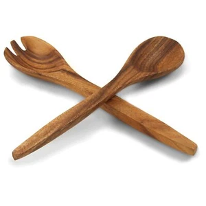 Acaciaware 12-Inch Acacia Wood Fork and Spoon Salad Serving Set - Picture 1 of 1