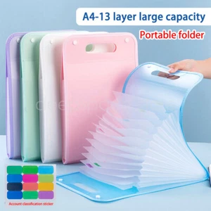 Portable A4 File Folder Accordion File Organizer 13 Pocket Folder Documents - Picture 1 of 25