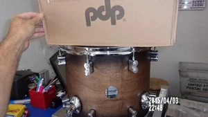 NEW PDP Concept Maple 14" x 12" Floor Tom Drum NO Legs Satin Chacoal Burst brown - Picture 1 of 9