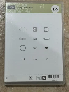 Stampin' Up! Stamp Set Brand NEW Lovely Little Labels Sweet Love Thanks Tiny ++ - Picture 1 of 2