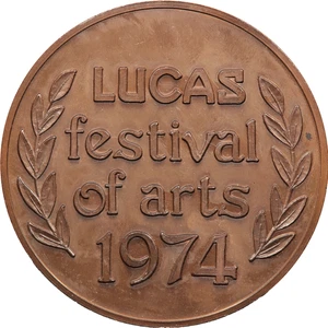 1974 LUCAS FESTIVAL OF ARTS MEDAL CASED - Picture 1 of 4