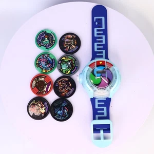 Yo-kai Watch DX U Prototype V.7 Watch Blue & 8 Medal Lot BANDAI JAPAN - Picture 1 of 8