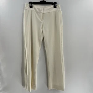 Vintage Cache Satinbesatz seitlich Smoking Plissee Hose creme Gr. 6 Made in Canada - Bild 1 von 7