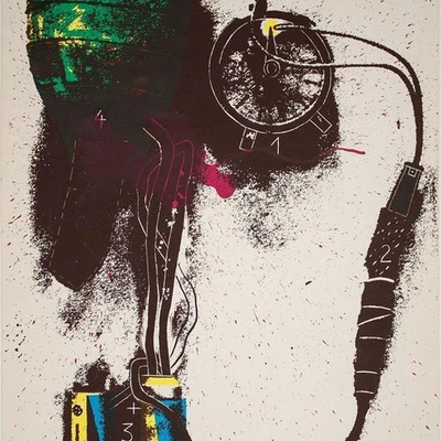 HP Zimmer Abstrakt Avantgarde Gruppe SPUR signiert Siebdruck 1971 78/100 - Bild 1 von 3