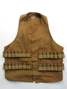 Vtg Eearly Duxbak Hunting Vest 1920s 1930s Shooting Canvas Work Utica Rain Proof - Picture 1 of 13