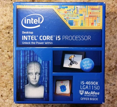 Intel Core i5-4690K 3.5GHz UNLOCKED Quad-Core CPU Retail Box Sealed NEW - Image 1 of 3