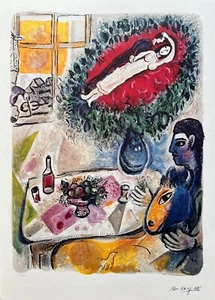 Marc Chagall REVERIE Facsimile Signed Limited Edition Lithograph Art - Picture 1 of 12