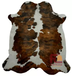 Cowhide Rug Medium Tricolor | Premium Quality | Large 6' x 7' - Picture 1 of 4