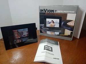Digital Photo Frame InVion Model DPF-7Sam-Pblk - Picture 1 of 12