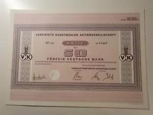 Vereinigte Kunstmühlen Aktiengesellschaft 1983 - Bild 1 von 1