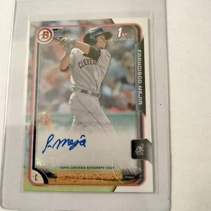 2015 Bowman Prospect Autographs Francisco Mejia Auto Cleveland Indians #PA-FM - Picture 1 of 2