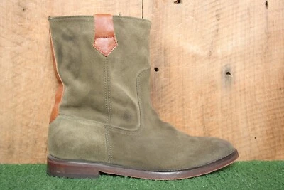 Botas H by HUDSON Artesanales de Gamuza Verde Oliva 7" Pull-On EUR 36 | US 5.5-6 Foto 1 de 4