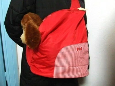 Brosa trasportino cane marsupio per cani rosso taglia piccola tracolla monospall - Immagine 1 di 4