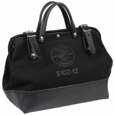 Klein Tools 510212BLK Tool Bag, Black Canvas, 12-Inch - Image 1 of 4