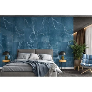 from £23.99 sq.m ONYX AZUL 600x1200 mm POLISHED PORCELAIN TILES. Sample £2.99 - Picture 1 of 4