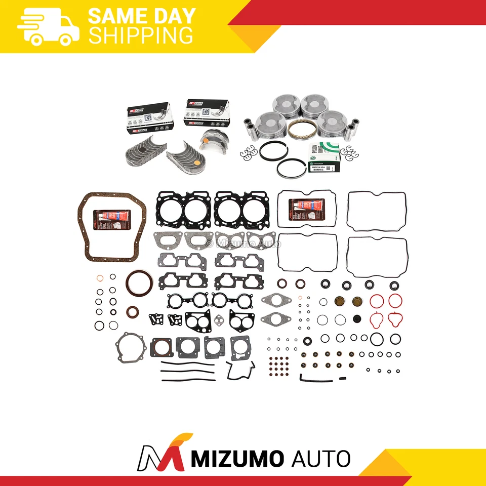 Full Gasket Set Pistons Bearings Fit 04-11 Subaru Impreza Legacy Forester 2.5L - Image 1 of 4