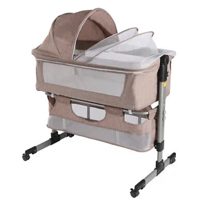 Baby Bassinet, Bedside Sleeper for Baby, Easy Folding Portable Crib with Storage - Bild 1 von 24