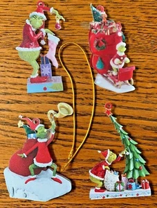 NEW GRINCH Acrylic Flat Ornaments - Select From 4 Different Styles - Picture 1 of 9