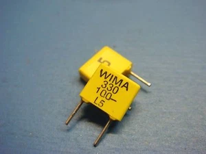 (50) WIMA FKC2-330/100/5 330pF 0.00033uF 100V 5% PULSE POLYCARBONATE CAPACITOR - Picture 1 of 5