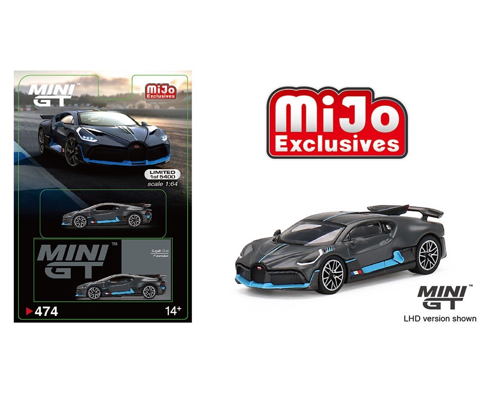 MINI GT ブガッティ ディーヴォ プレゼンテーション (チェイスカー) Mini GT 1:64 Bugatti Divo Presentation Diecast Model Car MGT00474