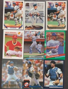 Carlos Hernandez lotto 40 carte da baseball 20 diversi Dodgers Venezuela - Foto 1 di 3
