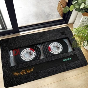 Retro Music Tape Floor Mat Multiple Choice Entrance Door Mat Non-Slip Carpet - Picture 1 of 42