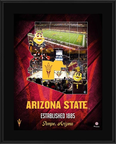 Arizona State Sun Devils 10.5" x 13" 2018 Sublimated State Plaque Cover