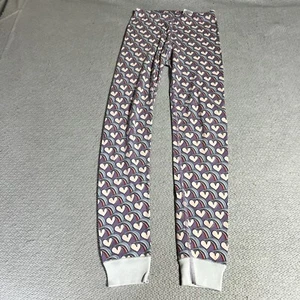 Hanna Andersson Heart Rainbow 100% Organic Cotton Pajama Pants Size 10 EUC - Picture 1 of 5