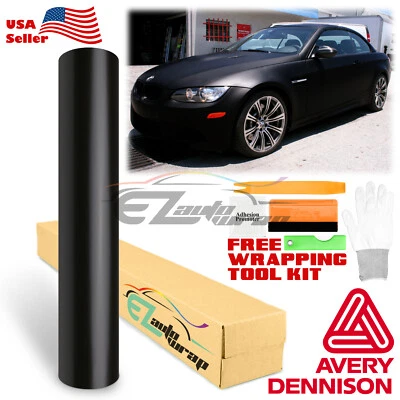 Rollo de lámina de vinilo de envoltura suprema negra satinada Avery SW900 Foto 1 de 4