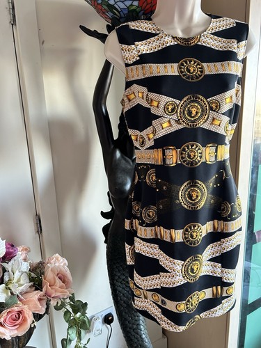 Abito bodycon subacqueo stampa cintura Gianni Versace *RARO*