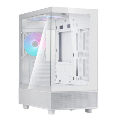 Silverstone LD04-W-ARGB Lucid 04 270° View Micro-ATX CASE (WHITE) - Image 1 of 4