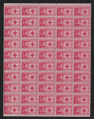 USA Stamps — Full Pane of 50 — 1948, Clara Barton, Red Cross #967 MNH - Image 1 of 2