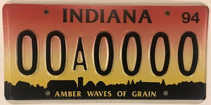 IN GRAIN FARM QUADRUPLE 0 license plate 0000 sample 1994 - Picture 1 of 12