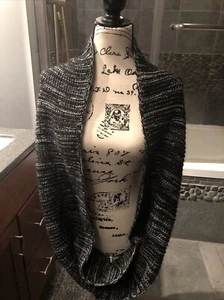 Target Black And White Crocheted Winter Infinity Scarf - Measures 10” X 66” - Picture 1 of 7