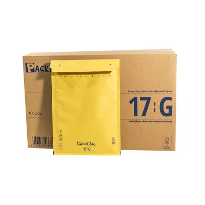 ONLINEPACK Luftposter Taschen Versandtaschen Umschläge 17 / G 7 Menge wählbar in braun weiß