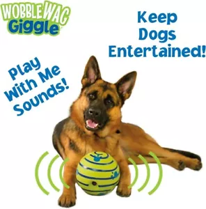 ORIGINAL Wobble Wag Giggle Ball for Dogs Squeaky Dog Toys Interactive Dog Toys - Picture 1 of 26