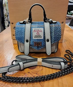 Islander Satchel The Wee light blue Original Harris Tweed Mini Umhängetasche - Bild 1 von 8