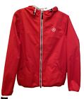Henri Lloyd Red Woman Seam Sealed Windproof Waterproof Jacket Zip Front Pockets