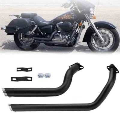 Tubos de escape escalonados Shortshots con deflector para Honda Shadow VT750 Spirit 750 Foto 1 de 4
