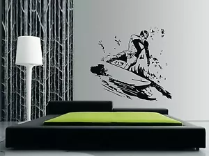 SURFER Wall Art Sticker, Decal. Stunning ~ for any flat surface, water sports - Picture 1 of 2