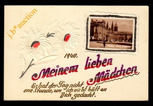 PRAG 1940 Soldaten-Handarbeit * Künstler-AK WW II - Picture 1 of 2