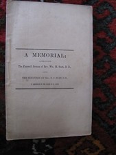Memorial De Despedida sermâo Cincinnati 1862 7th Igreja Presbiteriana Rev Scott Morte