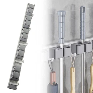 Wall Mount Mop Organizer Holder Brush Broom Hanger Storage Rack Kitchen Tools - Picture 1 of 8