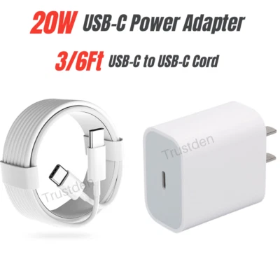 USB Type C Charging Cable Power Adapter Block Fast Charger For iPad Macbook Pro - Image 1 of 4